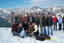 Домбай, студенческая группа из Индии, 2010 год